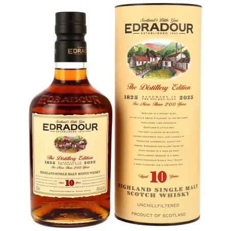 Edradour 10 års singlemalt whisky lagret på oloroso sherryfade