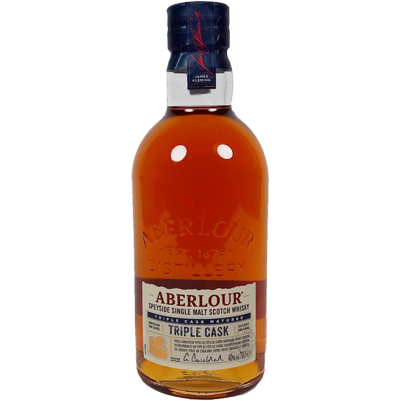 Aberlour Triple Cask single malt whisky med mørk sherry-gylden farve