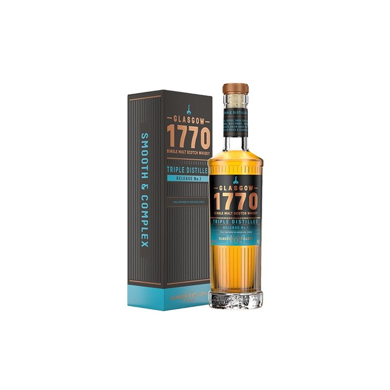The Glasgow Triple Distilled 1770-Single Malt Scotch Whisky 46% 50cl.