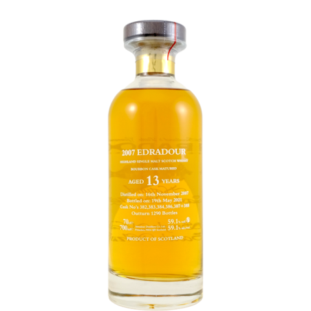 Edradour 2007 13 år Ibisco Decanter Bourbon Cask Matured 59,1%