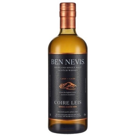 Ben Nevis Single Malt Coire Leis er en mere eksperimenterende aftapning taget fra udvalgte bourbon- og egefade.
