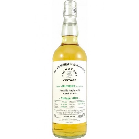 Miltonduff Signatory Vintage 2009 11 år 46% - 1 st fill Bourbon Barrels